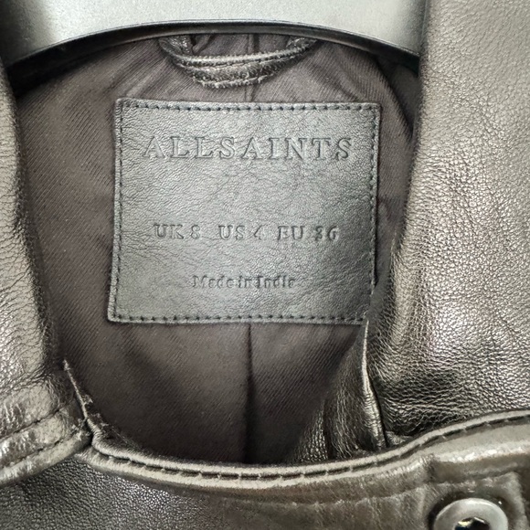 All Saints Leather Biker Jacket - Picture 5 of 5